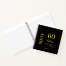 Search for 60th birthday guest book notebooks Black