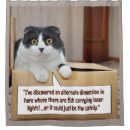 Search for funny cat shower curtains Humour