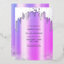 Search for purple silver save the dates Quinceanera