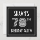 Search for 78th birthday invitations Elegant