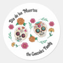 Search for skull with flowers stickers Dia de los muertos