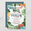Search for triceratops birthday invitations Tyrannosaurus rex