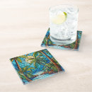 Search for stained glass coasters Botanical