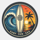 Search for vintage surf stickers Palm trees