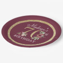 Search for burgundy and gold plates Red