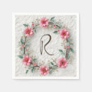 Search for pink and green monogram napkins Initial
