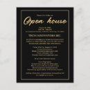 Search for business opening postcards Black and gold