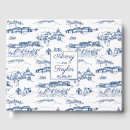 Search for navy blue wedding guest books Blue and white