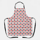 Search for black white red aprons Rustic