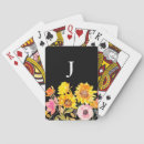 Search for yellow sunflowers playing cards Botanical