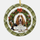 Search for basset hound ornaments Red