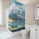 Search for mountain landscape shower curtains Gold