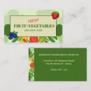 Search for fruit and vegetables business cards Roadside stand