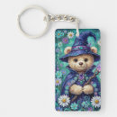 Search for daisies rectangular keychains Teal