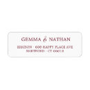 Search for bride and groom names return address labels Elegant
