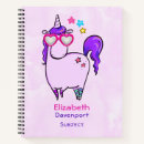 Search for cute unicorn notebooks Pink and purple