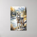 Search for wolf canvas prints Dog