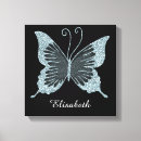 Search for blue glitter canvas prints Black