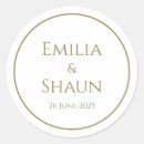 Search for customizeable wedding stickers White