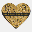 Search for faux gold foil stickers Heart shaped