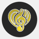Search for musical note stickers Gold