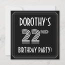 Search for 22nd birthday invitations 22 years old