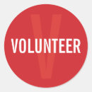 Recherche de insigne rouge autocollants Bénévole