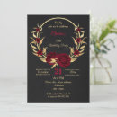 Search for burgundy and gold birthday invitations Dark red