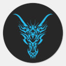 Recherche de dragon bleu autocollants Imaginaire
