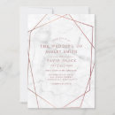 Search for marble and rose gold invitations Bride