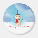 Search for smiling snowman magnets Merry christmas