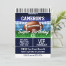 Search for football ticket invitations Blue