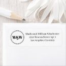 Search for circle monogram return address labels Monogrammed
