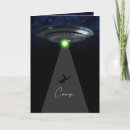 Recherche de vaisseau spatial vœux cartes Soucoupe volante