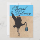 Recherche de stork baby boy shower invitations Moderne