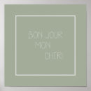 Search for own greeting posters Bonjour