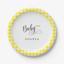 Search for yellow gingham plates Baby