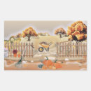 Search for fall colours rectangle stickers Pumpkins