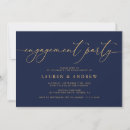 Search for navy engagement party invitations Navy blue and gold