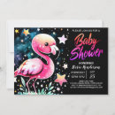 Search for watercolor flamingo baby shower invitations Modern