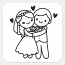 Search for stick figure wedding stickers Bride