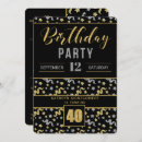 Search for black balloons 40th birthday invitations Fortieth