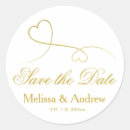 Search for two hearts wedding stickers Elegant