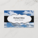 Search for blue sky and clouds business cards Skies