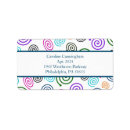 Search for purple and aqua return address labels Abstract