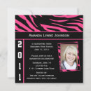 Search for pink black graduation invitations High school graduation