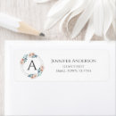 Search for monogram floral return address labels Cute