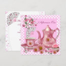 Recherche de théière rose invitations Thé de l'après midi