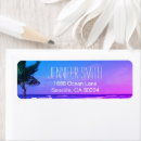 Recherche de beach return address labels Bleu
