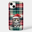 Recherche de chat de noël iphone coques Vintage